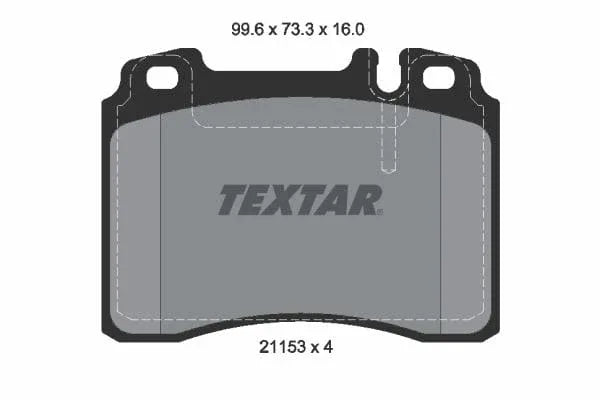 Textar Brake Pads Full Set Of 4 Front 2115305 - image 4