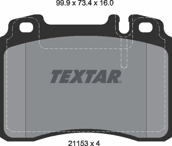 Textar Brake Pads Full Set Of 4 Front 2115305 - image 5