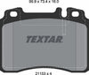 Textar Brake Pads Full Set Of 4 Front 2115305 thumbnail