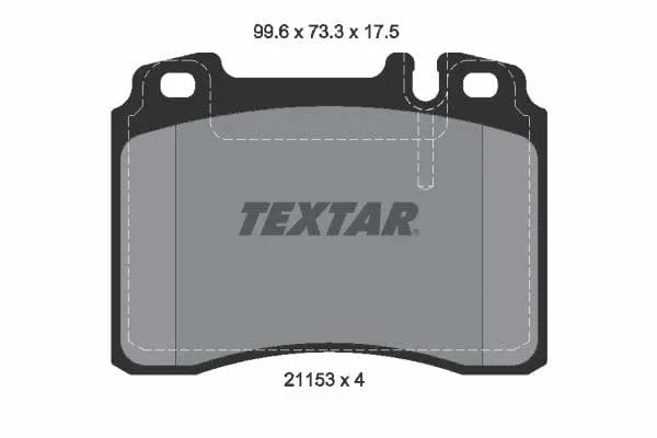 Textar Brake Pads Full Set Of 4 Front 2115307 - image 4