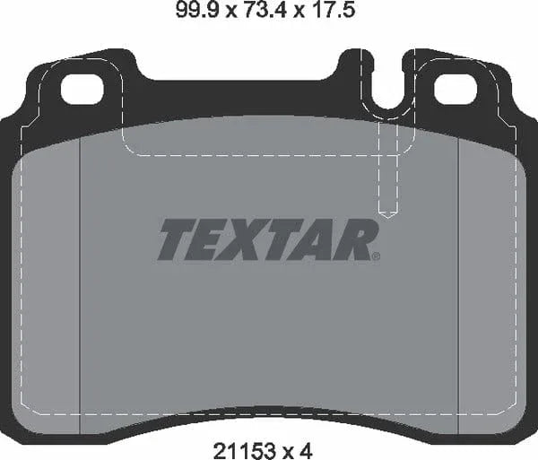 Textar Brake Pads Full Set Of 4 Front 2115307 - image 5