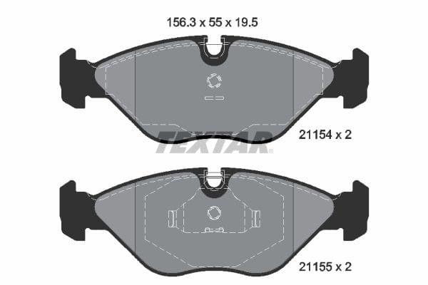 Textar Brake Pads Full Set Of 4 Front 2115402 - image 4