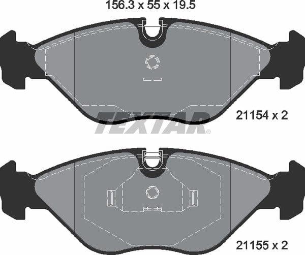Textar Brake Pads Full Set Of 4 Front 2115402 - image 5