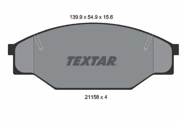 Textar Brake Pads Full Set Of 4 Front 2115801 - image 4