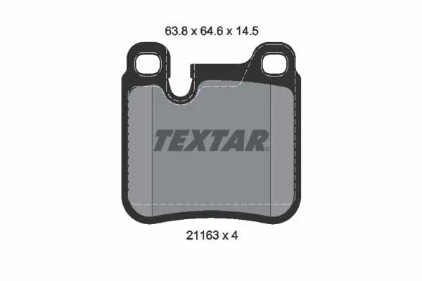 Textar Brake Pads Set Brake Pads Full Set Of 4 Rear 2116301 - image 4