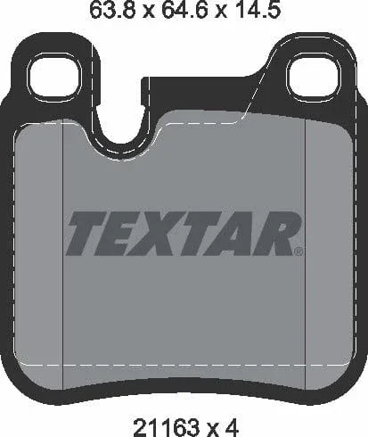 Textar Brake Pads Set Brake Pads Full Set Of 4 Rear 2116301 - image 5
