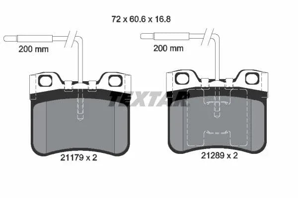 Textar Brake Pads Full Set Of 4 Front 2117902 - image 4