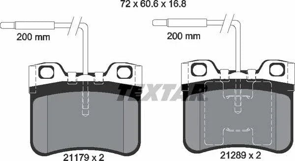 Textar Brake Pads Full Set Of 4 Front 2117902 - image 5