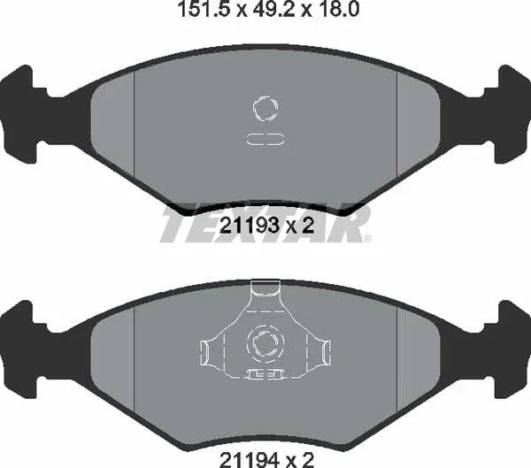 Textar Brake Pads Full Set Of 4 Front 2119301 - image 5