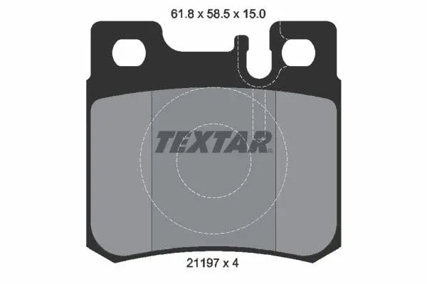 Textar Brake Pads Set Brake Pads Full Set Of 4 Rear 2119701 - image 4