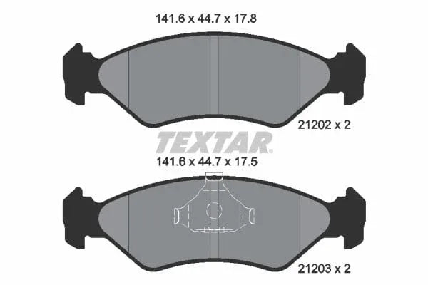 Textar Brake Pads Full Set Of 4 Front 2120203 - image 4