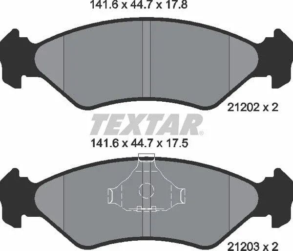 Textar Brake Pads Full Set Of 4 Front 2120203 - image 5