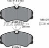 Textar Brake Pads Full Set Of 4 Front With Brake Caliper Screws 2120501 thumbnail