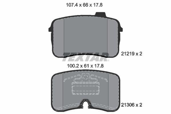 Textar Brake Pads Full Set Of 4 Front 2121901 - image 4