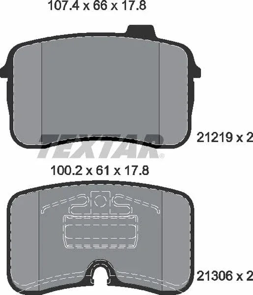 Textar Brake Pads Full Set Of 4 Front 2121901 - image 5