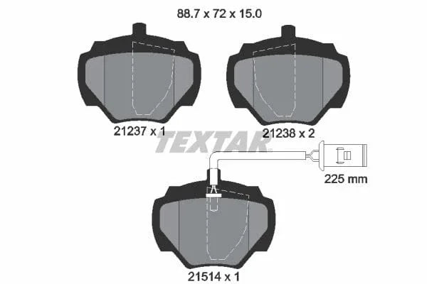 Textar Brake Pads Set Brake Pads Full Set Of 4 Rear 2123701 - image 4