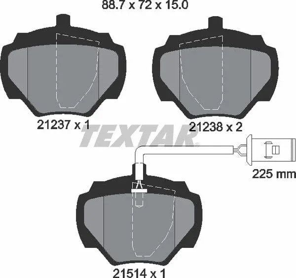 Textar Brake Pads Set Brake Pads Full Set Of 4 Rear 2123701 - image 5