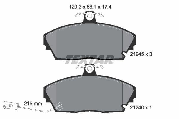 Textar Brake Pads Full Set Of 4 Front 2124501 - image 4