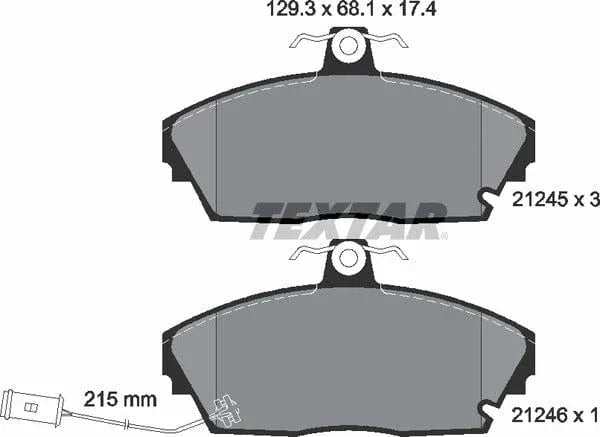 Textar Brake Pads Full Set Of 4 Front 2124501 - image 5