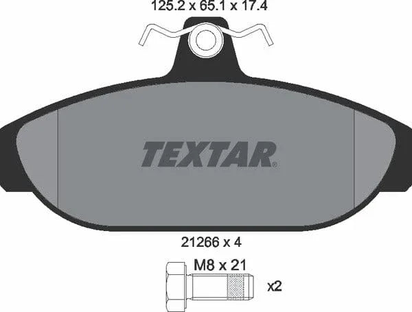 Textar Brake Pads Full Set Of 4 Front With Brake Caliper Screws 2126601 - image 5