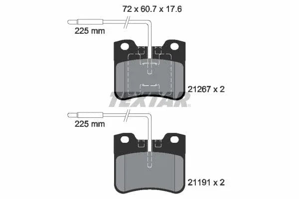 Textar Brake Pads Full Set Of 4 Front 2126702 - image 4