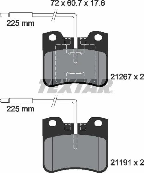 Textar Brake Pads Full Set Of 4 Front 2126702 - image 5