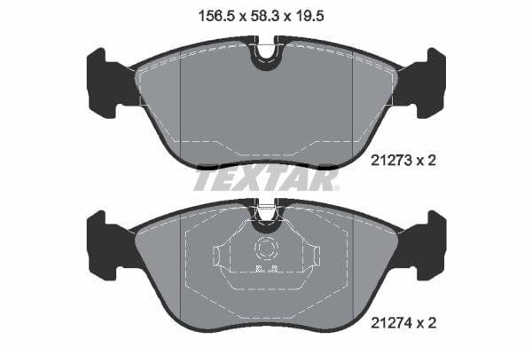 Textar Brake Pads Full Set Of 4 Front 2127304 - image 4