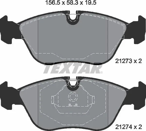 Textar Brake Pads Full Set Of 4 Front 2127304 - image 5