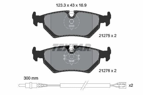 Textar Brake Pads Set Brake Pads Full Set Of 4 Rear 2127501 - image 4