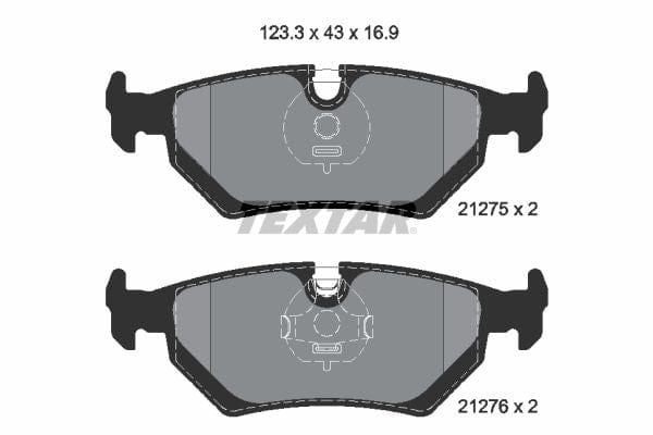 Textar Brake Pads Set Brake Pads Full Set Of 4 Rear 2127504 - image 4