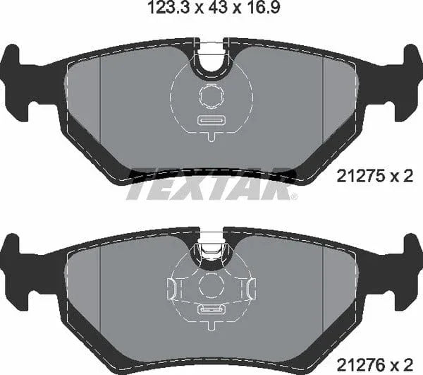 Textar Brake Pads Set Brake Pads Full Set Of 4 Rear 2127504 - image 5