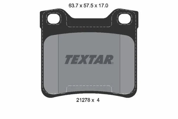 Textar Brake Pads Full Set Of 4 Rear With Accessories 2127803 - image 4