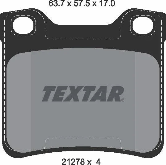 Textar Brake Pads Full Set Of 4 Rear With Accessories 2127803 - image 5