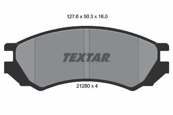 Textar Brake Pads Full Set Of 4 Front 2128002 - image 4