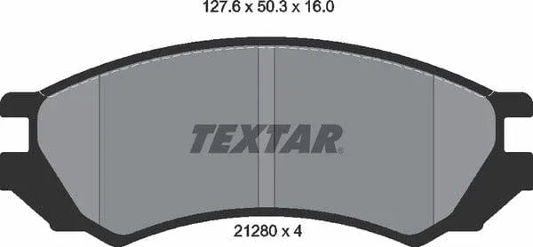 Textar Brake Pads Full Set Of 4 Front 2128002 - image 5