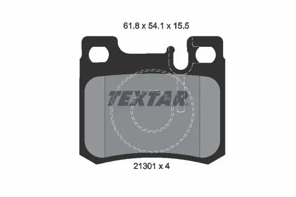Textar Brake Pads Set Brake Pads Full Set Of 4 Rear 2130103 - image 4