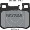 Textar Brake Pads Set Brake Pads Full Set Of 4 Rear 2130103 thumbnail