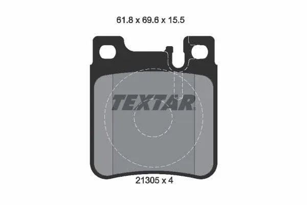 Textar Brake Pads Set Brake Pads Full Set Of 4 Rear 2130501 - image 4