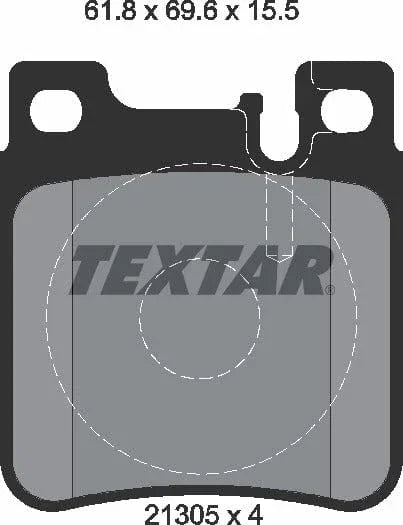 Textar Brake Pads Set Brake Pads Full Set Of 4 Rear 2130501 - image 5