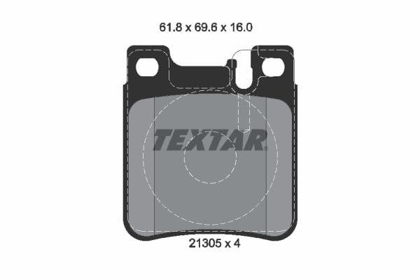 Textar Brake Pads Set Brake Pads Full Set Of 4 Rear 2130503 - image 4