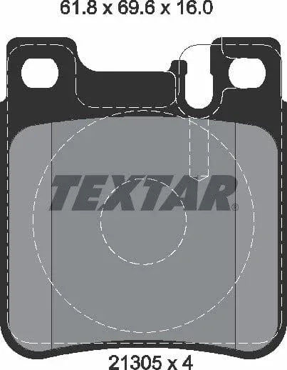 Textar Brake Pads Set Brake Pads Full Set Of 4 Rear 2130503 - image 5