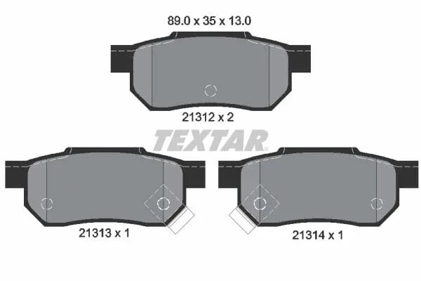 Textar Brake Pads Set Brake Pads Full Set Of 4 Rear 2131201 - image 4