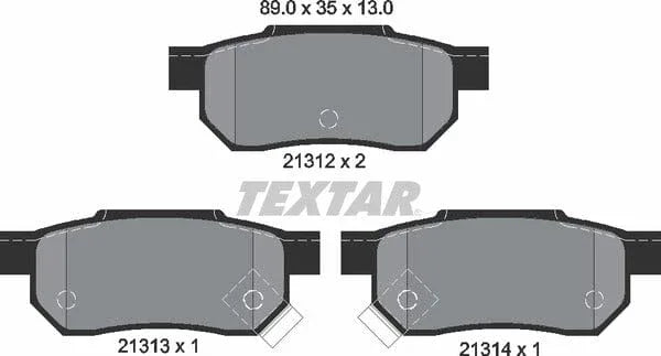 Textar Brake Pads Set Brake Pads Full Set Of 4 Rear 2131201 - image 5