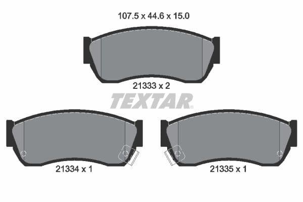 Textar Brake Pads Full Set Of 4 Front 2133301 - image 4