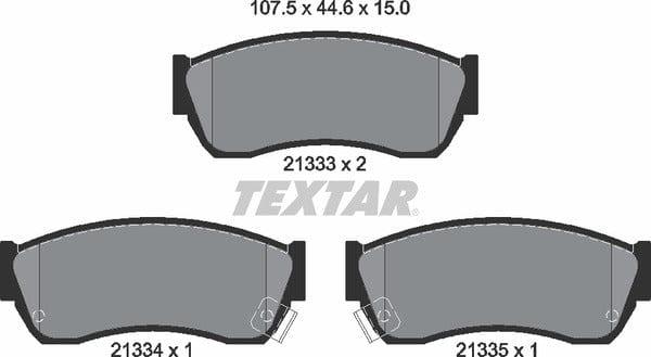 Textar Brake Pads Full Set Of 4 Front 2133301 - image 5
