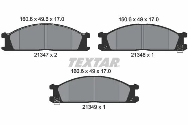 Textar Brake Pads Full Set Of 4 Front 2134702 - image 4