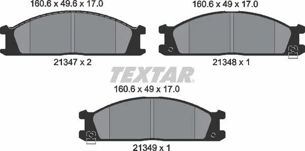 Textar Brake Pads Full Set Of 4 Front 2134702 - image 5