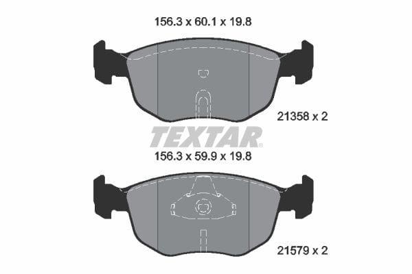 Textar Brake Pads Full Set Of 4 Front 2135803 - image 4