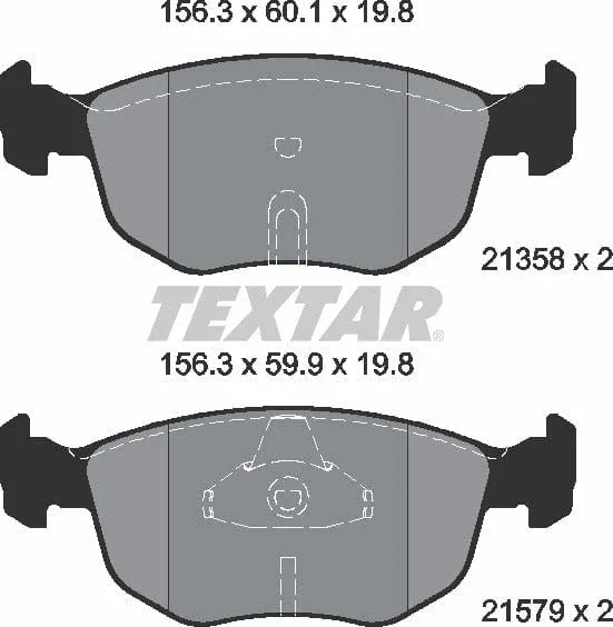 Textar Brake Pads Full Set Of 4 Front 2135803 - image 5