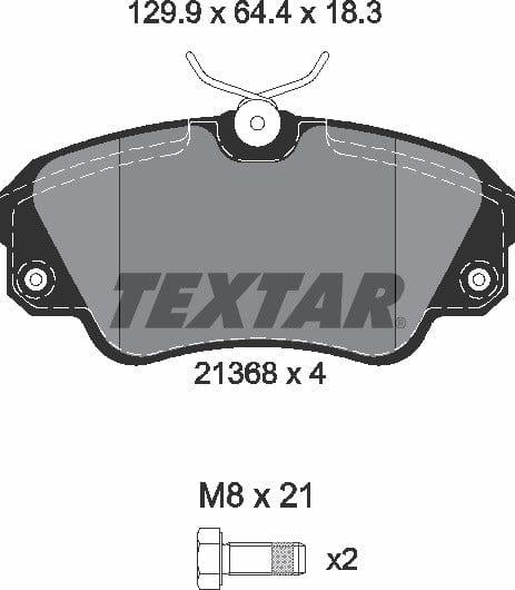 Textar Brake Pads Full Set Of 4 Front With Brake Caliper Screws 2136801 - image 5